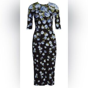 Alice + Olivia “Delora” Floral Midi Dress | Size 4